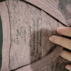 Torrid Classic Fit Purple Skull Top